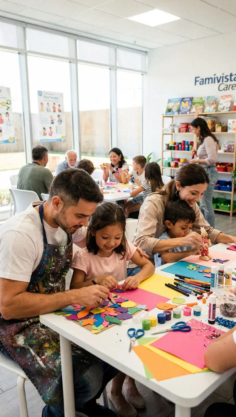 Dzieci bawiące się w kolorowym przedszkolu, uczące się poprzez zabawę i interakcję.